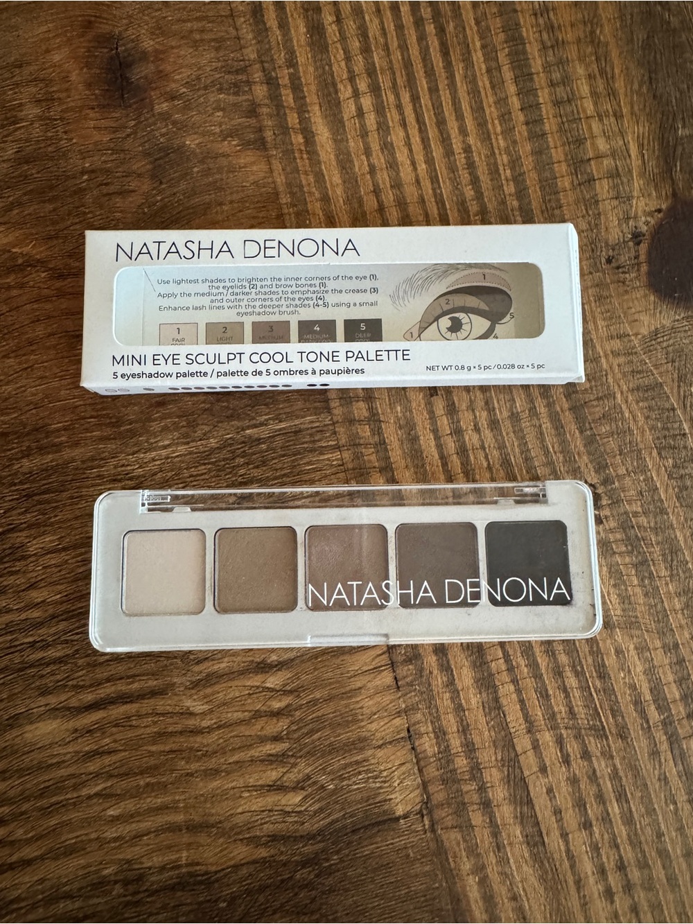 Natasha Denona Mini Eye Sculpt Cool Tone Palette EUC